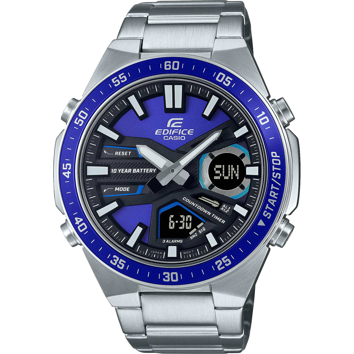 наручные часы casio edifice efv c110d 2avef серебряный черный Часы Casio EFV-C110D-2AVEF