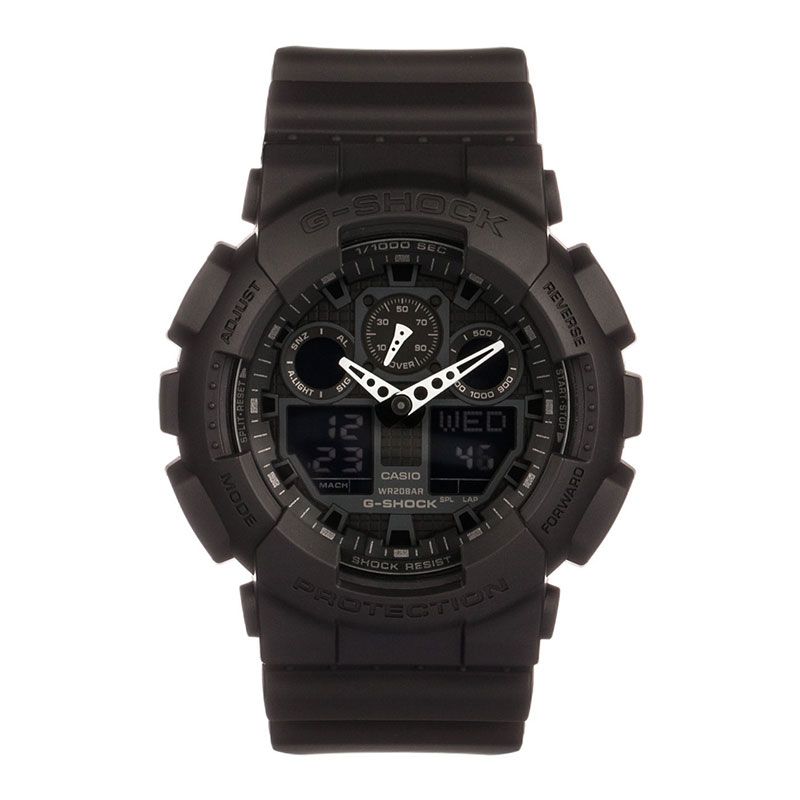 Часы Casio GA-100-1A1 безель чёрный матовый пластик casio ga 100 1a1