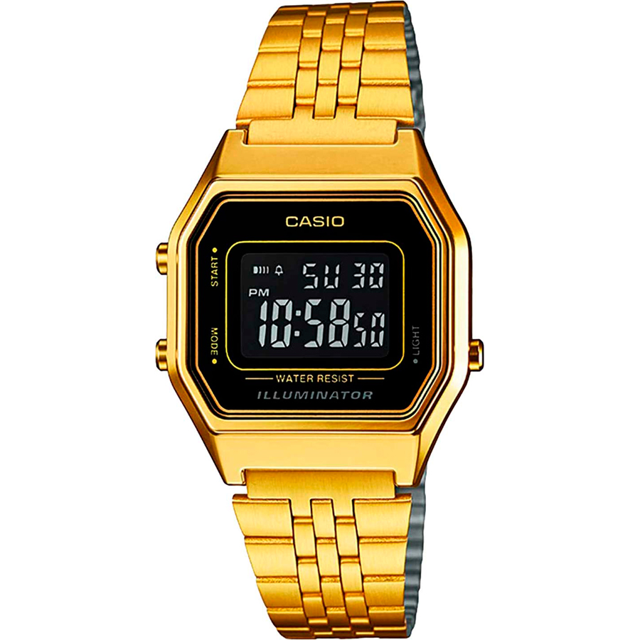 наручные часы casio collection la680wga 1b золотой Часы Casio LA680WGA-1B