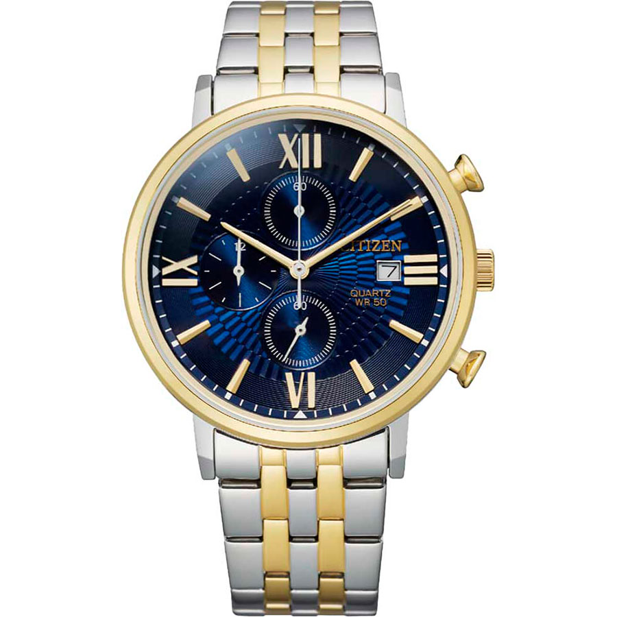 наручные часы citizen basic an3616 75l серебряный золотой Часы Citizen AN3616-75L