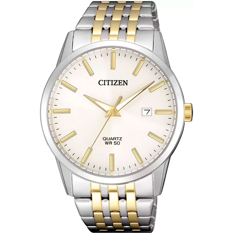 наручные часы citizen basic bi5006 81p золотой серебряный Часы Citizen BI5006-81P