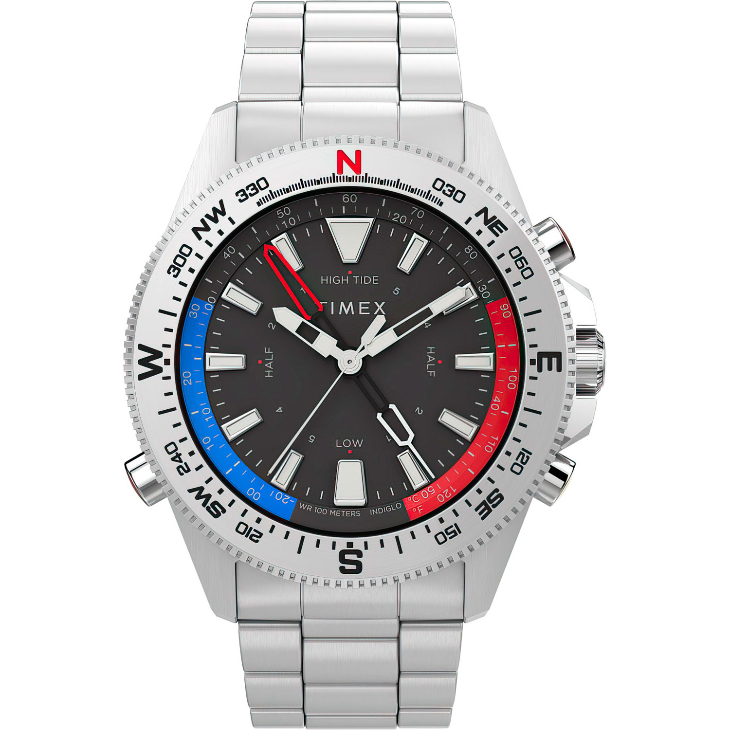 Часы Timex TW2V41800 компас kromatech 43 мм с кольцом металл черный