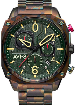 fashion наручные  мужские часы AVI-8 AV-4052-22. Коллекция Hawker Hunter - фото 1