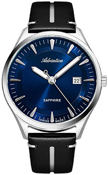 Швейцарские наручные  мужские часы Adriatica 8330.5215Q. Коллекция Gents - фото 1
