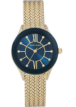 

fashion наручные женские часы Anne Klein 1906NVGB. Коллекция Crystal