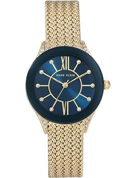 

fashion наручные женские часы Anne Klein 2208NVGB. Коллекция Crystal