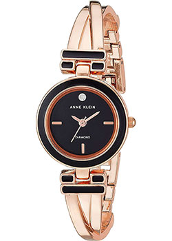 

fashion наручные женские часы Anne Klein 2622BKRG. Коллекция Diamond