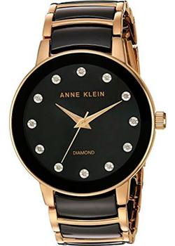 

fashion наручные женские часы Anne Klein 2672BKGB. Коллекция Diamond