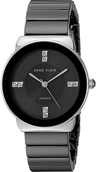 

fashion наручные женские часы Anne Klein 2715BKSV. Коллекция Diamond