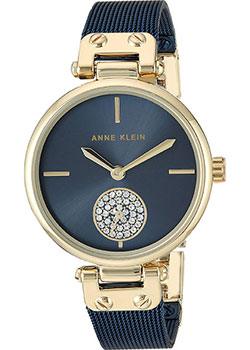 fashion наручные  женские часы Anne Klein 3001GPBL. Коллекция Crystal - фото 1
