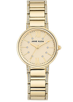 fashion наручные  женские часы Anne Klein 3200CHGB. Коллекция Crystal - фото 1
