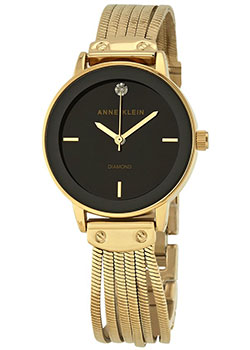 

fashion наручные женские часы Anne Klein 3220BKGB. Коллекция Diamond