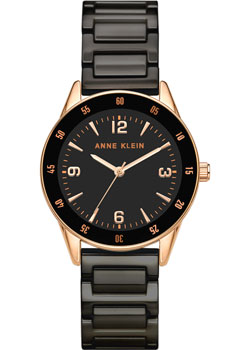 

fashion наручные женские часы Anne Klein 3658RGBK. Коллекция Ceramic
