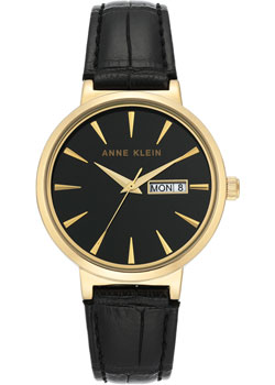 

fashion наручные женские часы Anne Klein 3824BKBK. Коллекция Leather