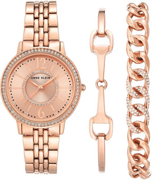 

fashion наручные женские часы Anne Klein 3838RGST. Коллекция Box Set