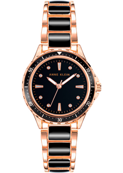 

fashion наручные женские часы Anne Klein 3950BKRG. Коллекция Metals