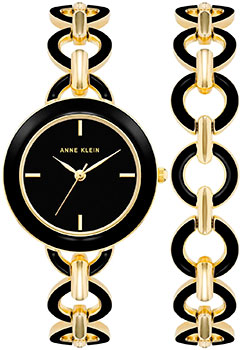 

fashion наручные женские часы Anne Klein 4066BKST. Коллекция Boyfriend