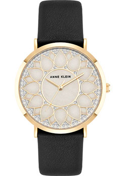 

fashion наручные женские часы Anne Klein 5324GPBK. Коллекция Leather