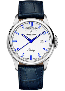 

Швейцарские наручные мужские часы Atlantic 69550.41.21B. Коллекция Seaday