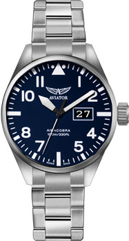 Швейцарские наручные  мужские часы Aviator V.1.22.0.149.5. Коллекция Airacobra P42 - фото 1
