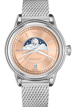 Швейцарские наручные  женские часы Aviator V.1.33.0.259.5. Коллекция Douglas MoonFlight