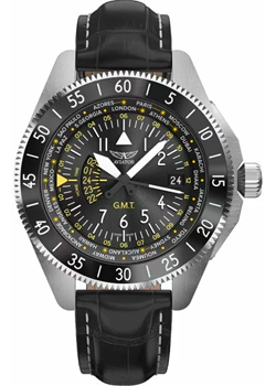 Швейцарские наручные  мужские часы Aviator V.1.37.0.307.4. Коллекция Airacobra