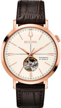 Японские наручные  мужские часы Bulova 97A136. Коллекция Automatic - фото 1