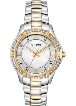 Японские наручные  женские часы Bulova 98L255. Коллекция Crystal Ladies - фото 1