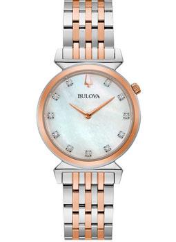 Японские наручные  женские часы Bulova 98P192. Коллекция Diamonds - фото 1