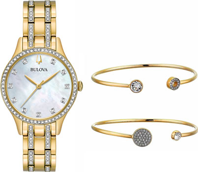 

Японские наручные женские часы Bulova 98X119. Коллекция Crystal Ladies