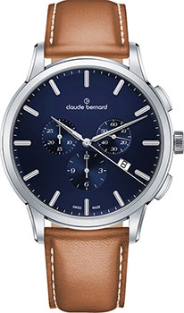 

Швейцарские наручные мужские часы Claude Bernard 10237-3BUIN1. Коллекция Classic Chronograph