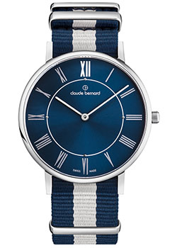 

Швейцарские наручные мужские часы Claude Bernard 20219-3NABURBN. Коллекция Classic Slim Line