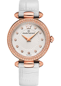 

Швейцарские наручные женские часы Claude Bernard 20504-37RPAPR. Коллекция Dress code with stones