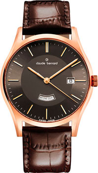 

Швейцарские наручные мужские часы Claude Bernard 84200-37RBRIR. Коллекция Classic Gents