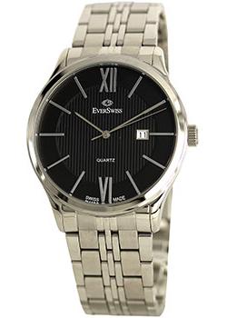 

Швейцарские наручные мужские часы EverSwiss 5743-GSB. Коллекция Classic