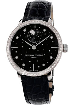 

Швейцарские наручные женские часы Frederique Constant FC-701BSD3SD6. Коллекция Slim Line Moonphase