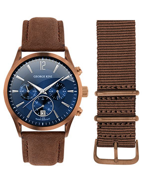 

fashion наручные мужские часы George Kini GK.41.7.1BR.4S.1.16.0. Коллекция Gents Collection