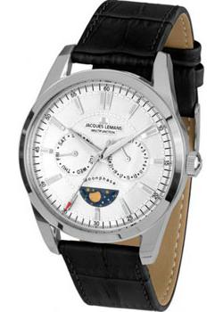 Jacques Lemans Часы Jacques Lemans 1-1901A. Коллекция Moonphase часы chanel j12 moonphase 38mm