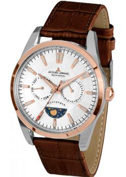 Jacques Lemans Часы Jacques Lemans 1-1901C. Коллекция Moonphase часы chanel j12 moonphase 38mm