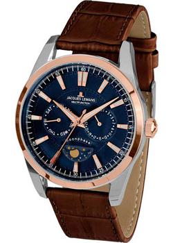 Jacques Lemans Часы Jacques Lemans 1-1901D. Коллекция Moonphase часы chanel j12 moonphase 38mm