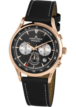 

fashion наручные мужские часы Jacques Lemans 1-2068E. Коллекция Retro Classic