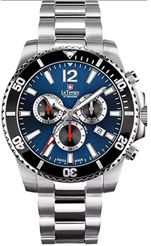 

Швейцарские наручные мужские часы Le Temps LT1044.13BS01. Коллекция Swiss Naval Patrol Chronograph