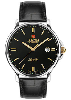 Швейцарские наручные  мужские часы Le Temps LT1067.45BL61. Коллекция Zafira Gent 41 - фото 1