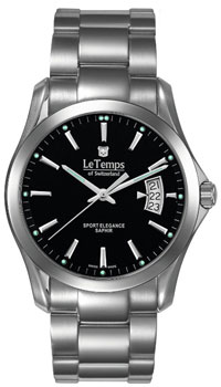 Швейцарские наручные  мужские часы Le Temps LT1080.12BS01. Коллекция Sport Elegance - фото 1