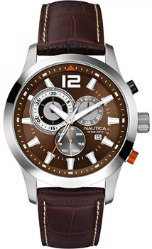 

Швейцарские наручные мужские часы Nautica A15548G. Коллекция Leather