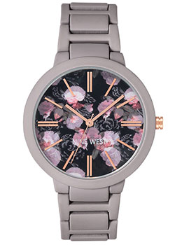 

fashion наручные женские часы Nine West 2096BKGY. Коллекция Female Collection