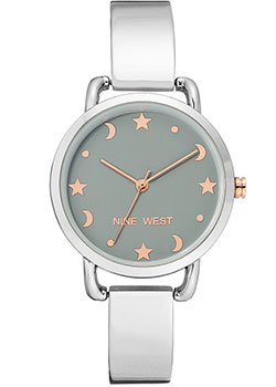 

fashion наручные женские часы Nine West 2165LGSV. Коллекция Female Collection
