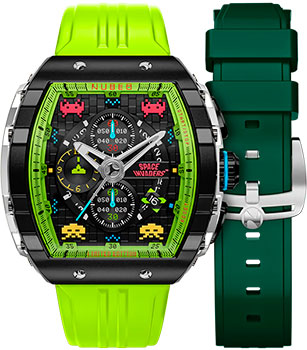 Часы Nubeo INVADERS NB-6024-SI-05