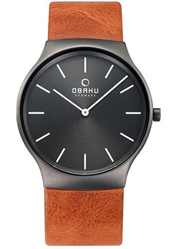 

fashion наручные мужские часы Obaku V178GXUURZ. Коллекция Leather