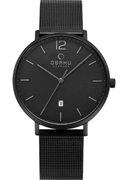 fashion наручные  мужские часы Obaku V181GDBBMB. Коллекция Mesh - фото 1